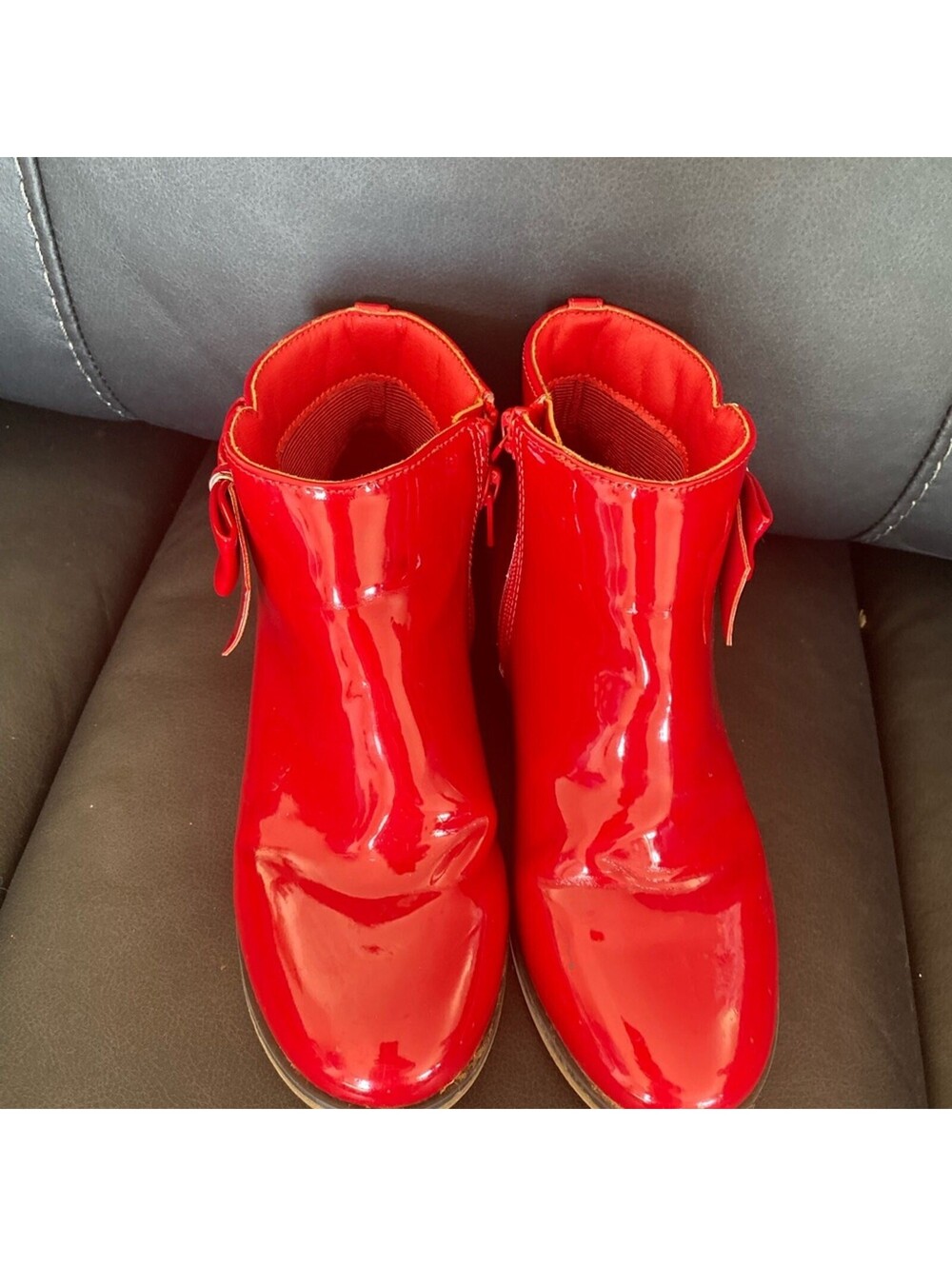 Gymboree Red Patent Bow Ankle Boots – Girls Size 1